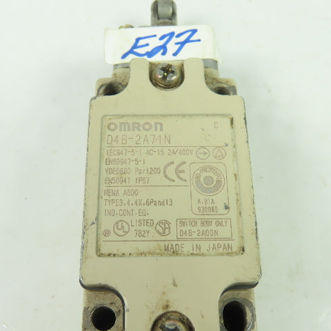 Omron D4B-2A71N Roller Plunger Limit Switch 400V 2A