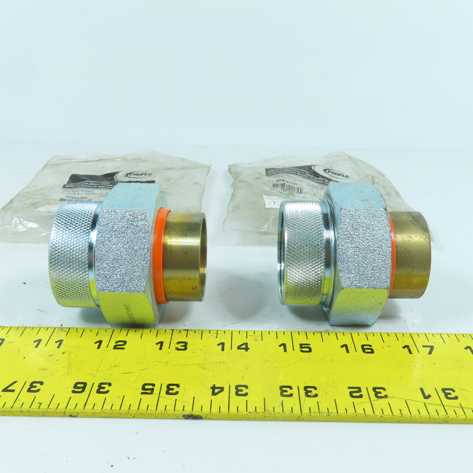 Proflo PFXCCS55 1-1/4" FIP x 1-1/4" Sweat Dielectric Union Lot Of 2