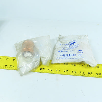 Apollo Xpress Figure 801 1-1/4" Copper Press Coupling Less Stop Lot Of 2
