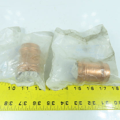 Apollo Xpress Figure 801 1-1/4" Copper Press Coupling Less Stop Lot Of 2