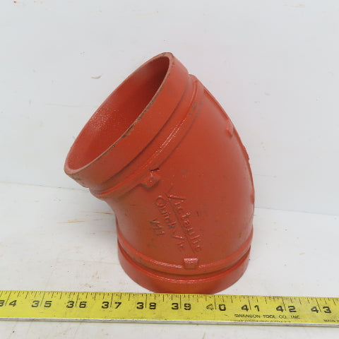 Victaulic V11 4" 45° Elbow Grooved End Ductile Iron Fitting 4/114.3 400PSI