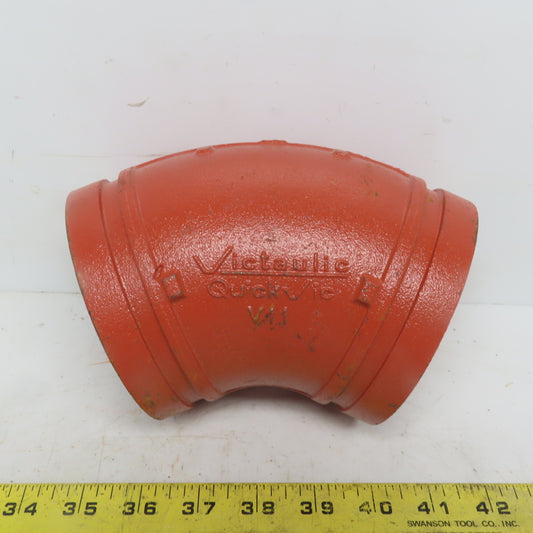 Victaulic V11 4" 45° Elbow Grooved End Ductile Iron Fitting 4/114.3 400PSI