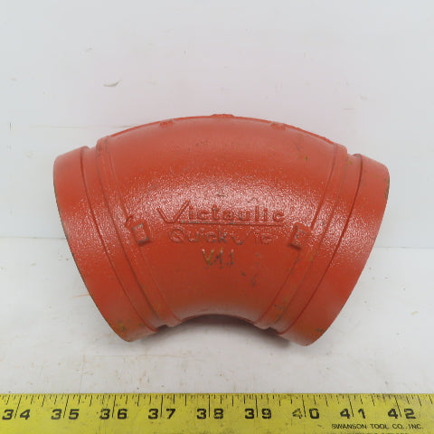 Victaulic V11 4" 45° Elbow Grooved End Ductile Iron Fitting 4/114.3 400PSI