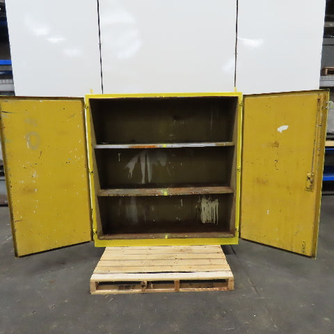 60 Gallon Flammable Storage Cabinet 2 Shelf 56" x 18" x 58" Tall No Seal