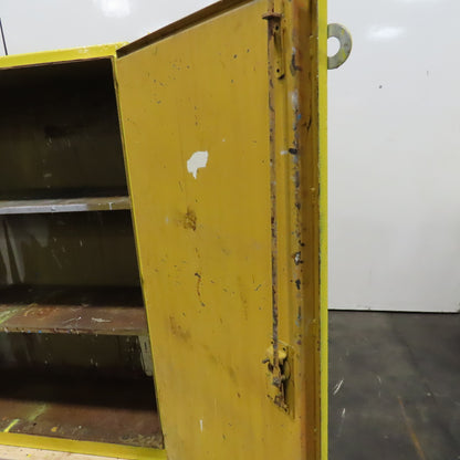 60 Gallon Flammable Storage Cabinet 2 Shelf 56" x 18" x 58" Tall No Seal