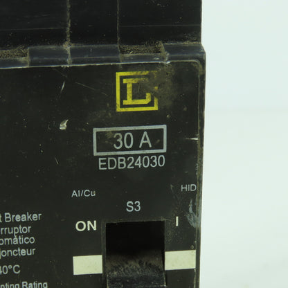 Square D EDB24030 HACR Type 30A Circuit Breaker 2-Pole 240V / 480Y