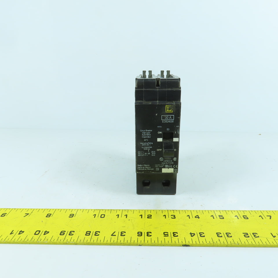 Square D EDB24030 HACR Type 30A Circuit Breaker 2-Pole 240V / 480Y