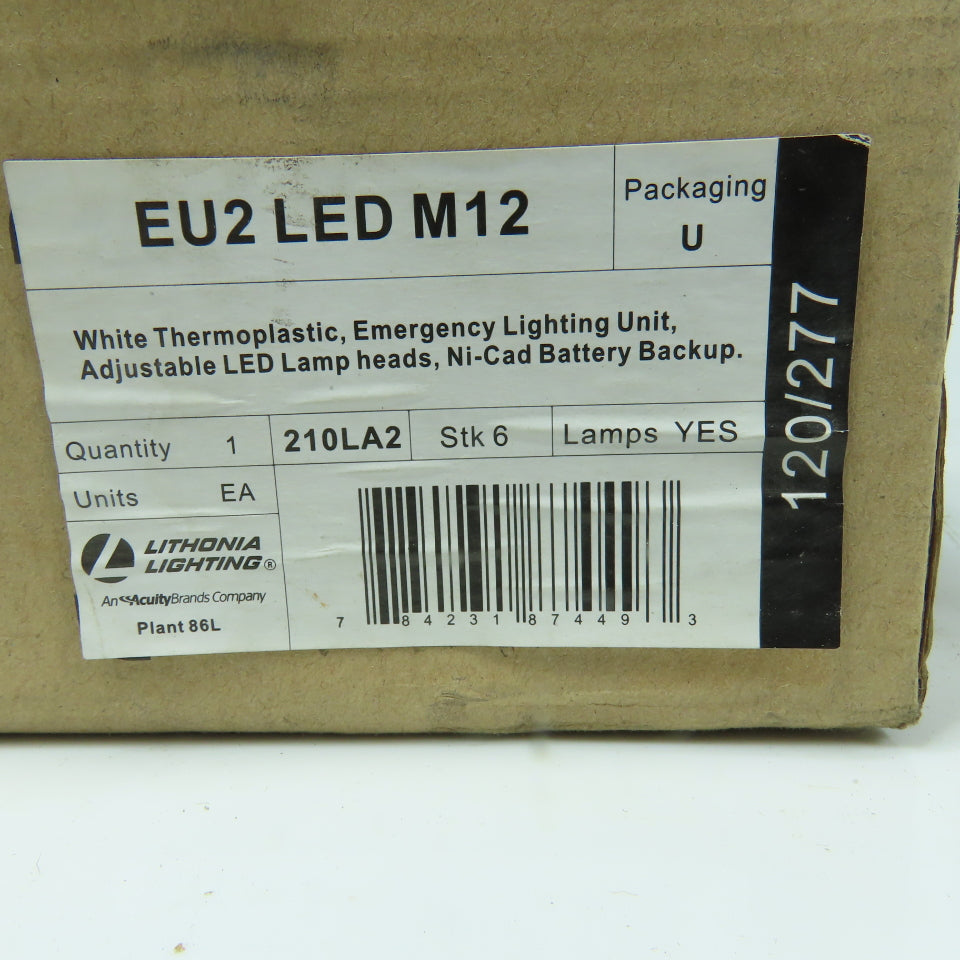 Lithonia 210LA2 EU2LEDM12 LED Emergency Lighting Unit & Battery (White) 120/277V