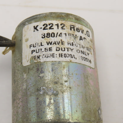 K-2212 380/415V AC Full Wave Rectified Pulse Duty Solenoid