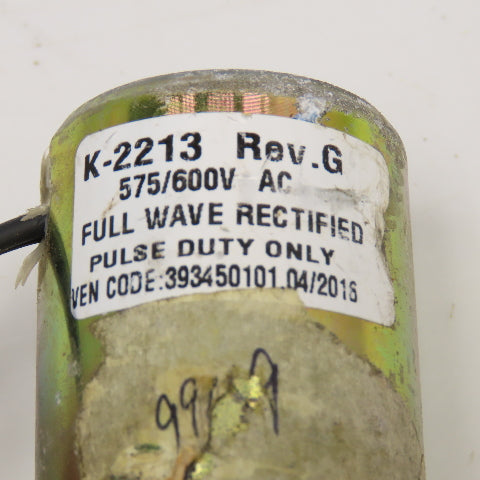 K-2213 575/600V AC Full Wave Rectified Pulse Duty Solenoid
