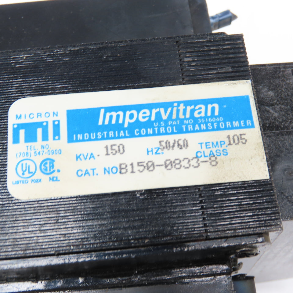 InperviTRAN B150-0833-8 220/240-480V Pri .150kVa 110/120V Sec Fused Transformer