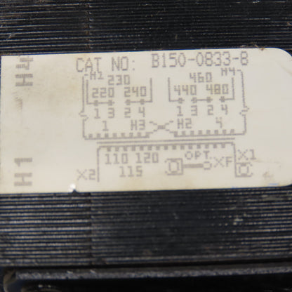 InperviTRAN B150-0833-8 220/240-480V Pri .150kVa 110/120V Sec Fused Transformer