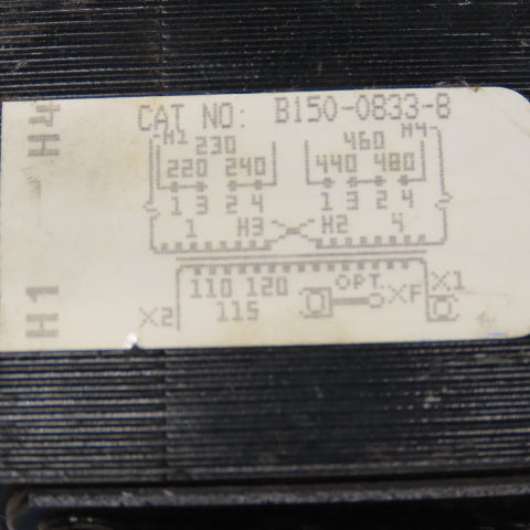 InperviTRAN B150-0833-8 220/240-480V Pri .150kVa 110/120V Sec Fused Transformer
