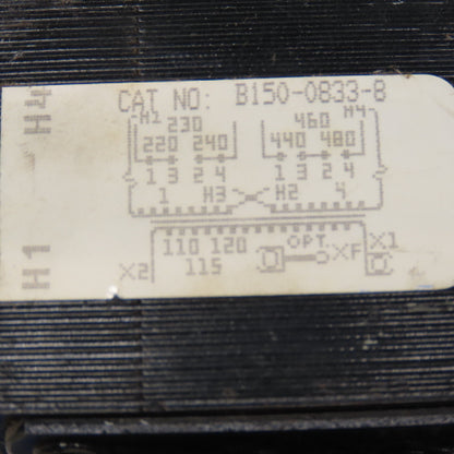 InperviTRAN B150-0833-8 220/240-480V Pri .150kVa 110/120V Sec Fused Transformer