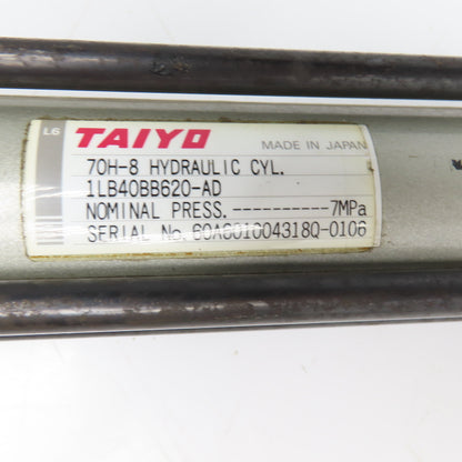 Taiyo 70H-8 50mm Bore 600mm Stroke Double Acting Hydraulic Cylinder