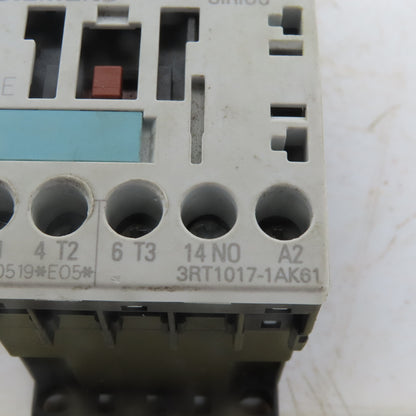 Siemens 3RV1021-4CA10 Motor Starter W/3RT1017-1AK61 Contactor