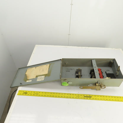 Westinghouse 2528D46G03 I-T-E 60 Amp Fusible Bus Plug Tap Switch 600VAC 3PH 3W