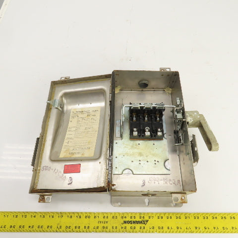 Siemens F321SSR 30A Stainless Steel Safety Disconnect Switch 240V 4/4X Enc.