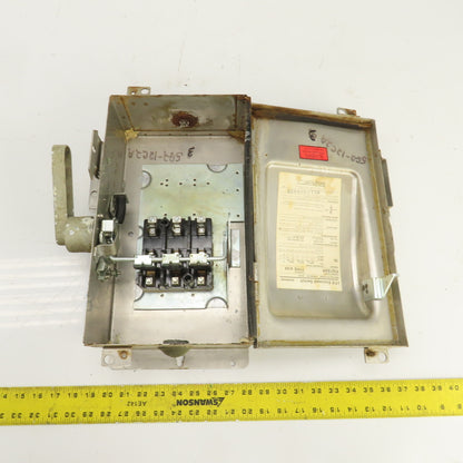 Siemens F321SSR 30A Stainless Steel Safety Disconnect Switch 240V 4/4X Enc.