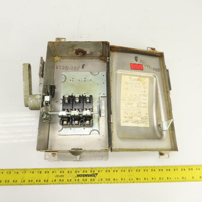 Siemens F321SSR 30A Stainless Steel Safety Disconnect Switch 240V 4/4X Enc.