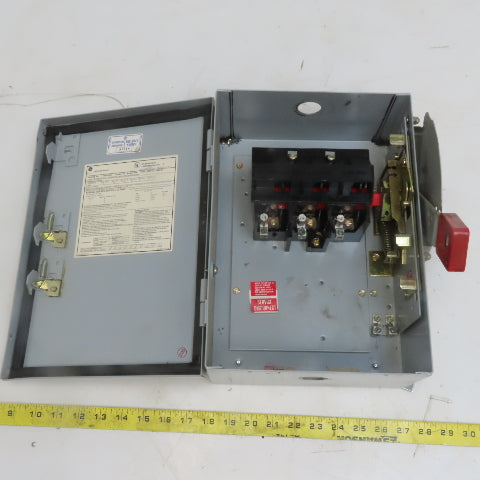 Ge General Electric THN3361J Non Fused Disconnect Switch 30A 600V 3 Pole