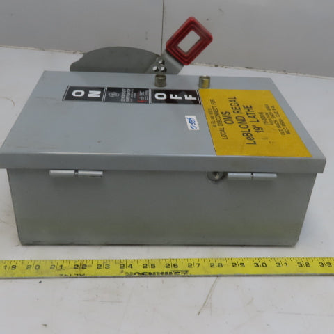 Ge General Electric THN3361J Non Fused Disconnect Switch 30A 600V 3 Pole