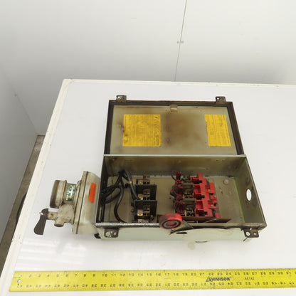 Appleton WSRD6352 60A Heavy Duty Fusible Safety Disconnect Switch 600V WRDK6034
