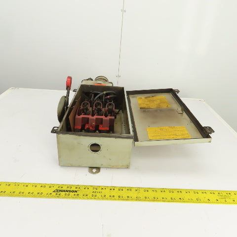 Appleton WSRD6352 60A Heavy Duty Fusible Safety Disconnect Switch 600V WRDK6034