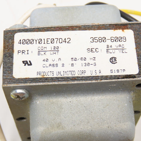 Trane 35806009 TRN-101 120V Primary 24VAC Secondary 40A Transformer