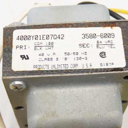 Trane 35806009 TRN-101 120V Primary 24VAC Secondary 40A Transformer