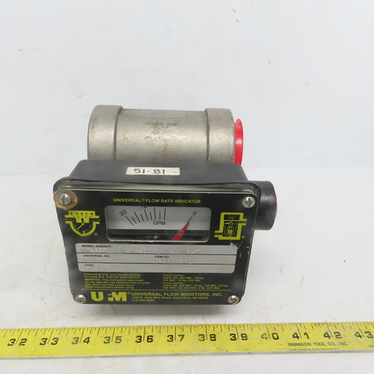 Universal Flow Monitor MN-PPT20GM-16-60C1.0-A0NR-TG 0-20GPM Stainless 2" NPT