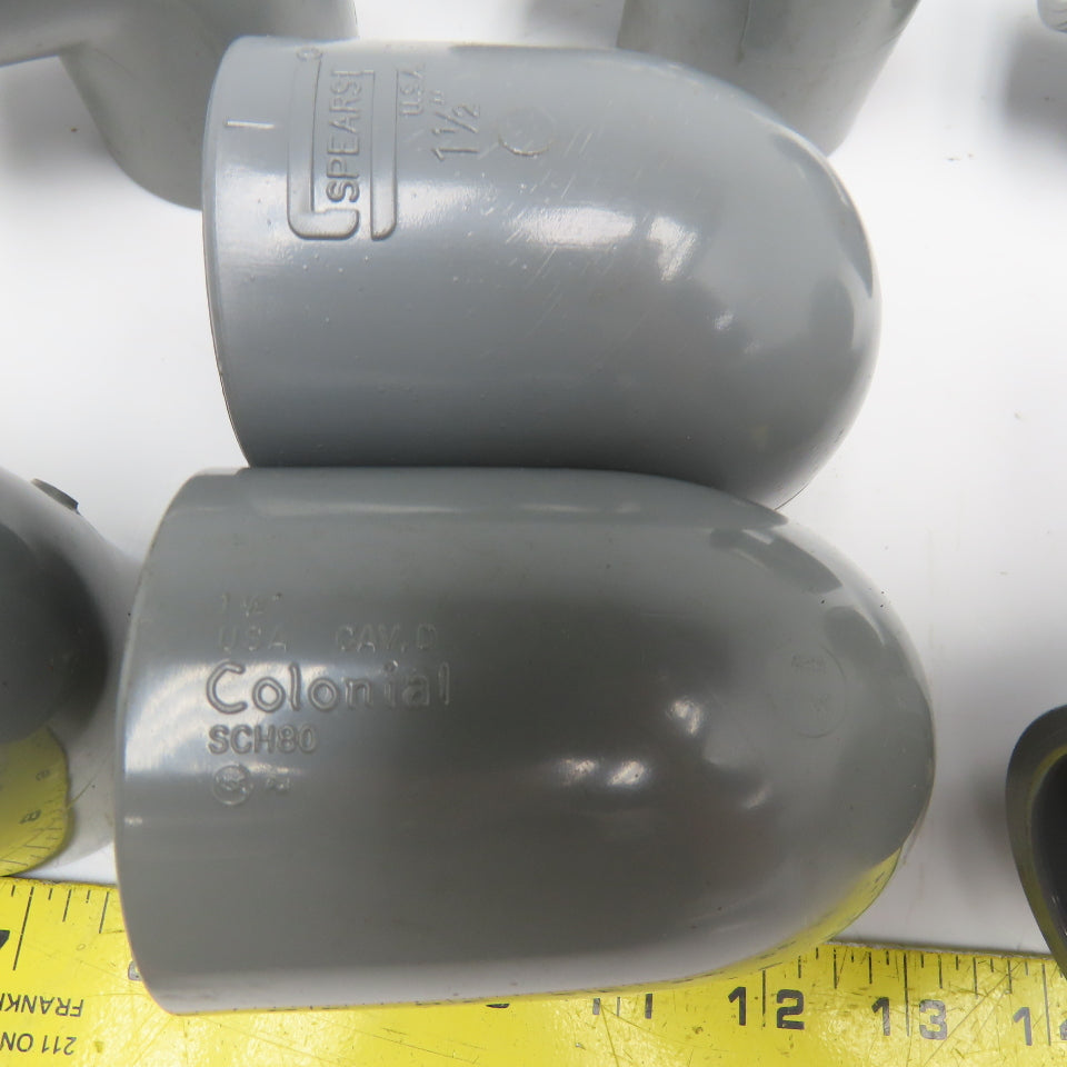 Spears & Colonial 1-1/2" SCH80 90° Elbow Lot Of 9