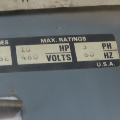 Allen Bradley YUW934216/1AG Size 1 Mcc Motor Starter Bucket 10Hp 480V 3ph 3 Pole