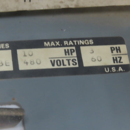 Allen Bradley YUW934216/1AG Size 1 Mcc Motor Starter Bucket 10Hp 480V 3ph 3 Pole