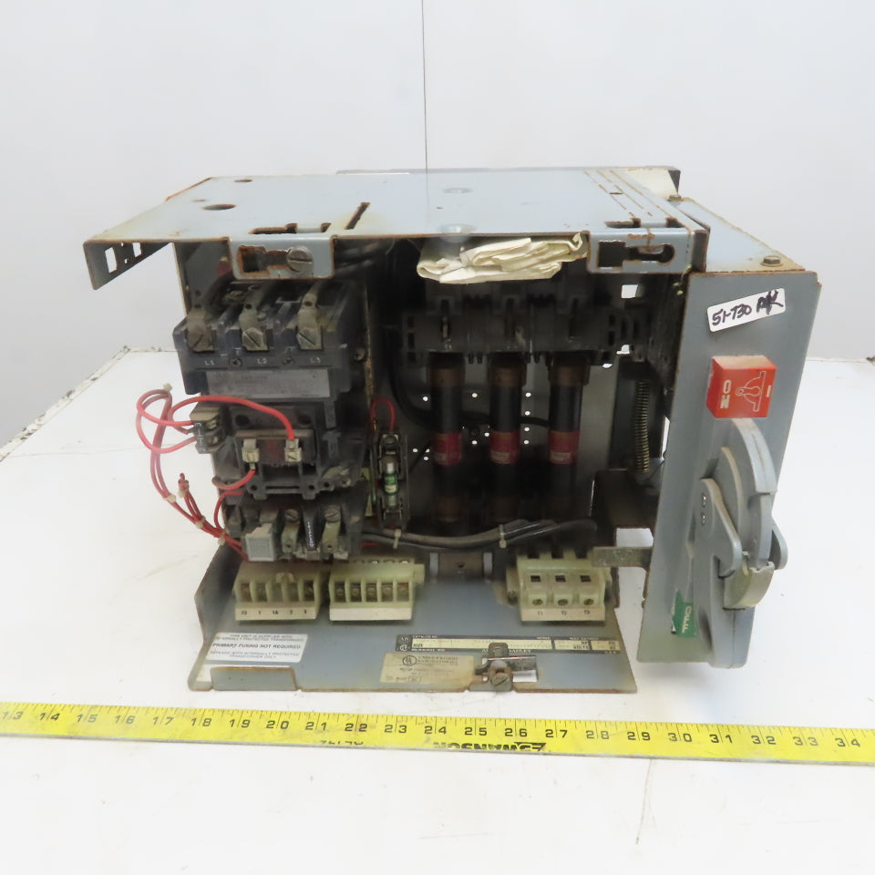 Allen Bradley YUW934216/1AG Size 2 Mcc Motor Starter Bucket 25Hp 480V 3ph 3 Pole