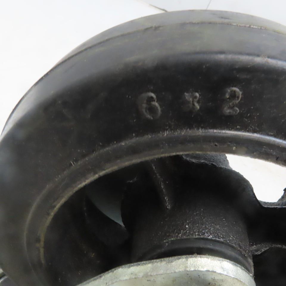 Eqiprite 6"x2" Rubber On Cast Iron Caster (2) Swivel & (2) Straight Set of 4