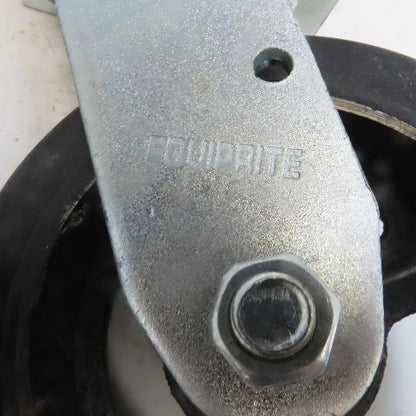 Eqiprite 6"x2" Rubber On Cast Iron Caster (2) Swivel & (2) Straight Set of 4
