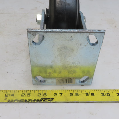 Eqiprite 6" x 2" Rubber On Cast Iron Caster Straight 500lb Capacity Set of 2