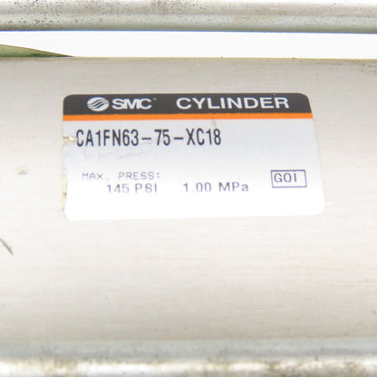 SMC CA1FN63-75-XC18 63mm Bore 75mm Stroke Double Acting Air Cylinder
