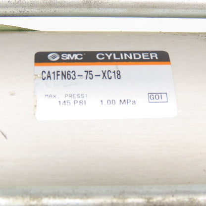 SMC CA1FN63-75-XC18 63mm Bore 75mm Stroke Double Acting Air Cylinder