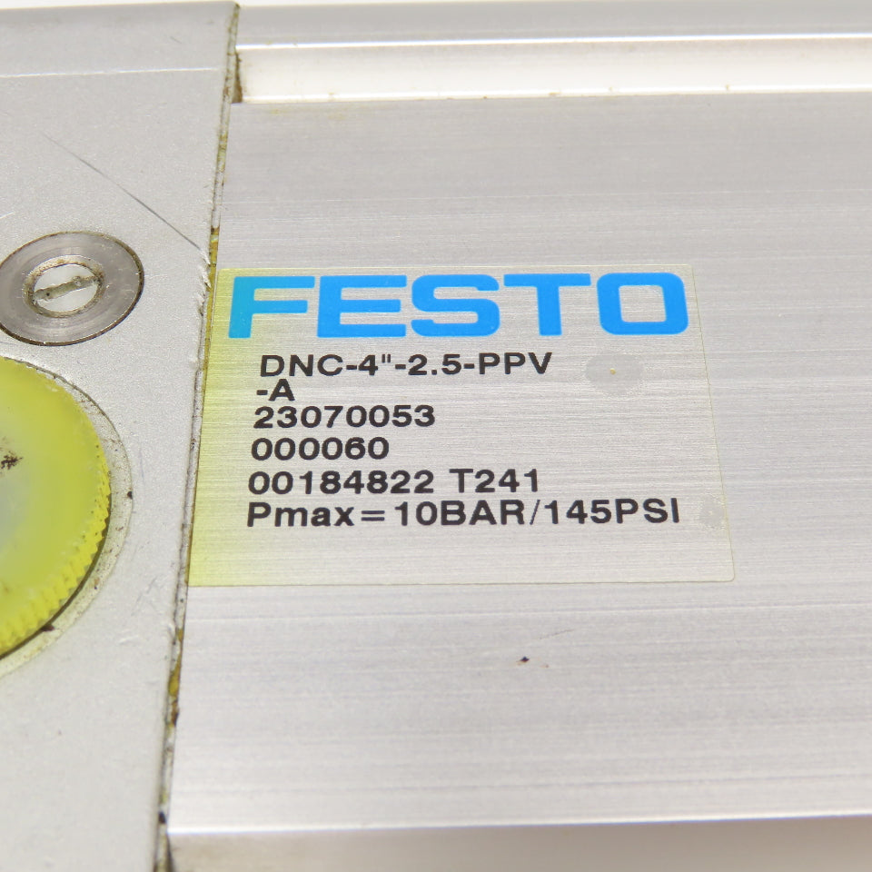 Festo 4"-2.5-PPV-A 4" Bore 2-1/2" Stroke Double Acting Air Cylinder