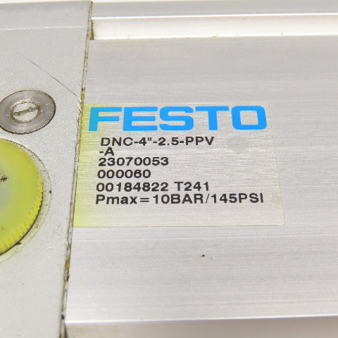 Festo 4"-2.5-PPV-A 4" Bore 2-1/2" Stroke Double Acting Air Cylinder