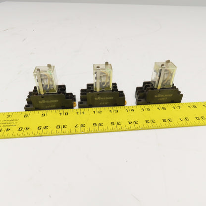 Omron LY1N-D2 24VDC Relay & Socket Base Lot Of 3