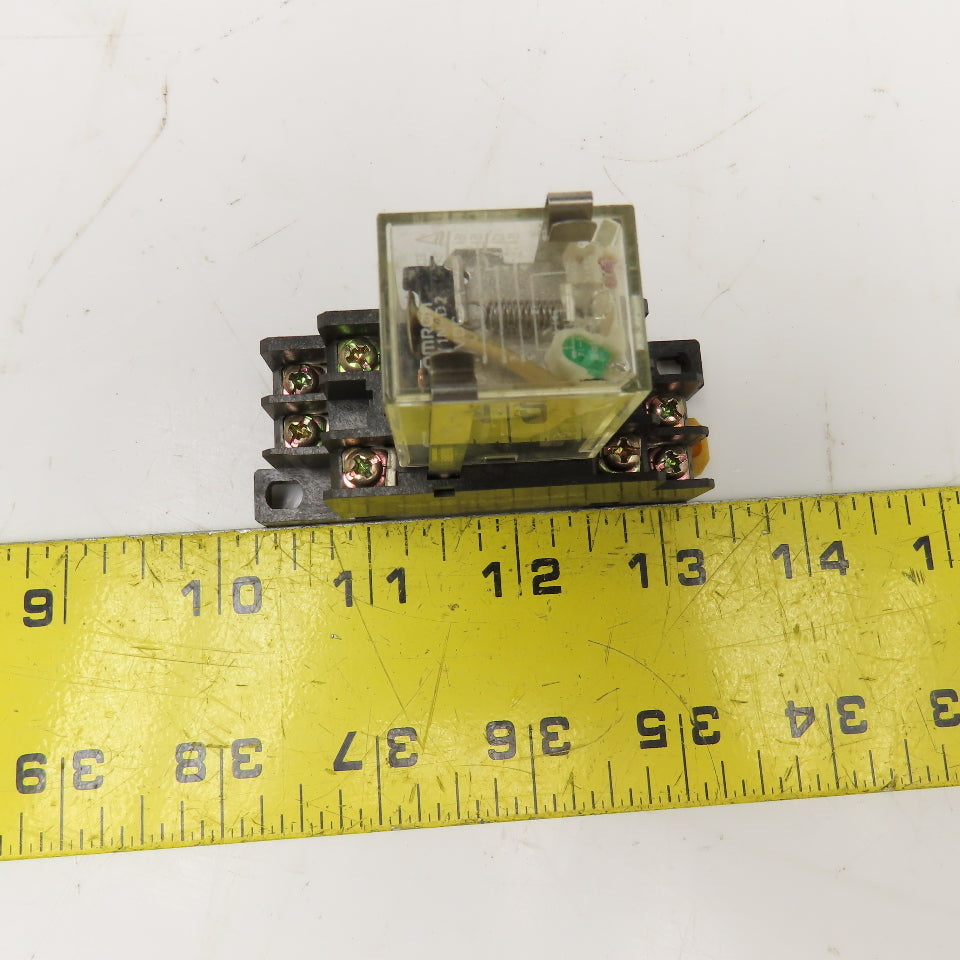Omron LY1N-D2 24VDC Relay & Socket Base Lot Of 3