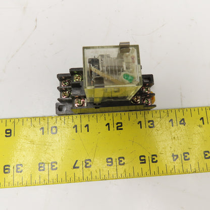 Omron LY1N-D2 24VDC Relay & Socket Base Lot Of 3