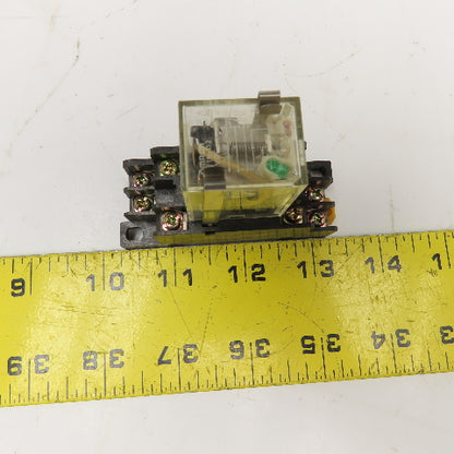 Omron LY1N-D2 24VDC Relay & Socket Base Lot Of 3