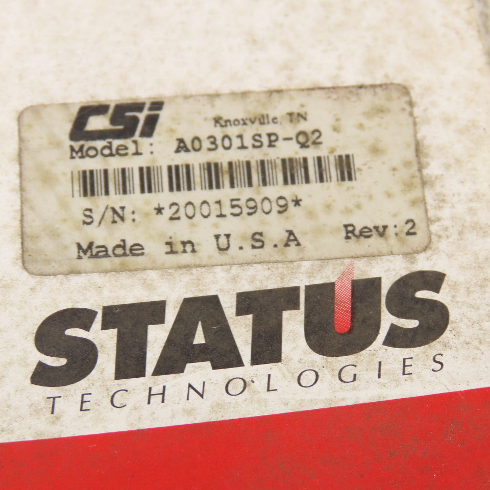 Status Technologies A0301SP-Q2 Motor Condition Monitor