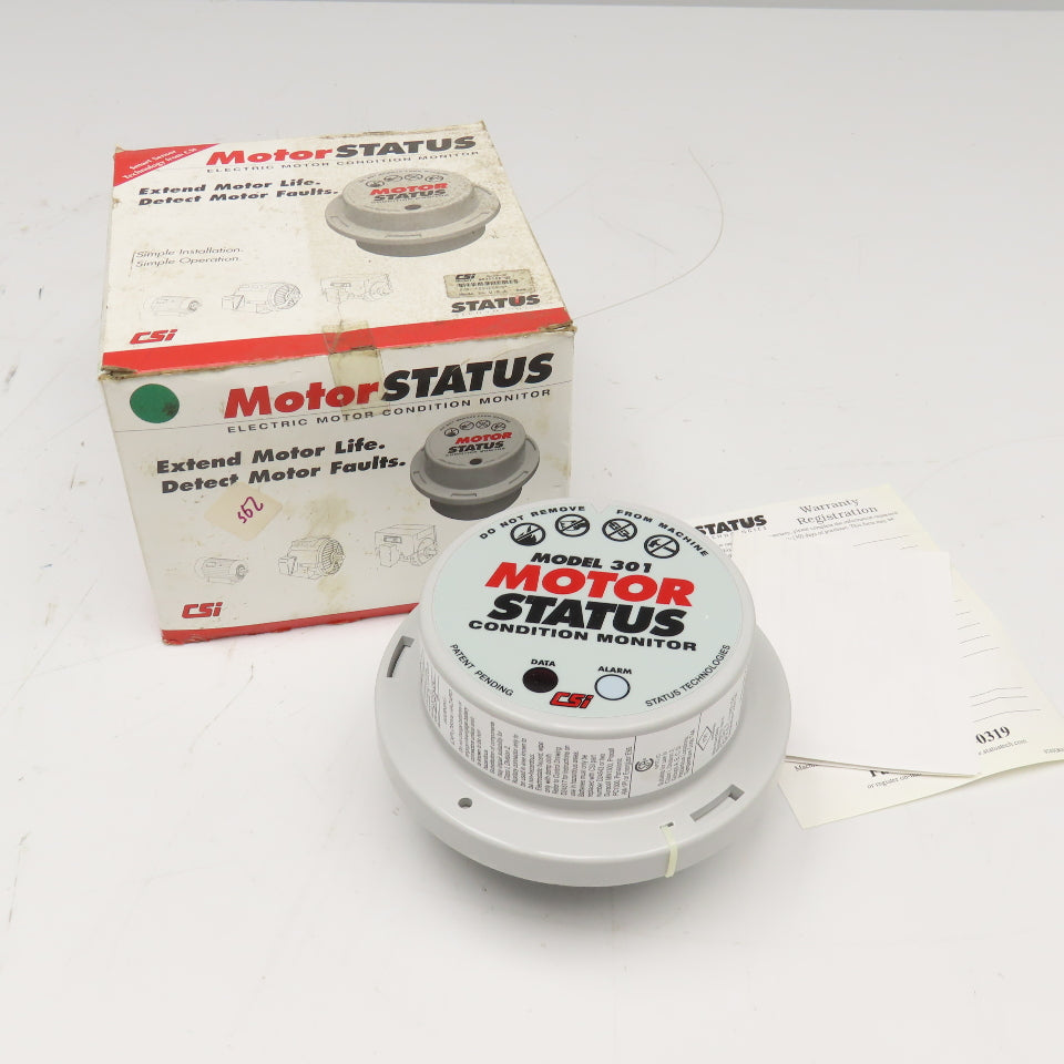 Status Technologies A0301SP-Q2 Motor Condition Monitor