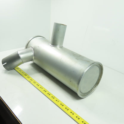 YI-0053 15" Muffler Silencer 2-3/8"OD & 2-5/8"OD Connection
