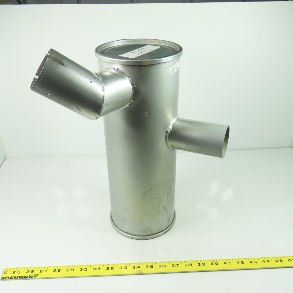 YI-0053 15" Muffler Silencer 2-3/8"OD & 2-5/8"OD Connection